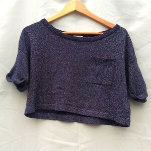 Rainbow Shimmer Crop top sweater